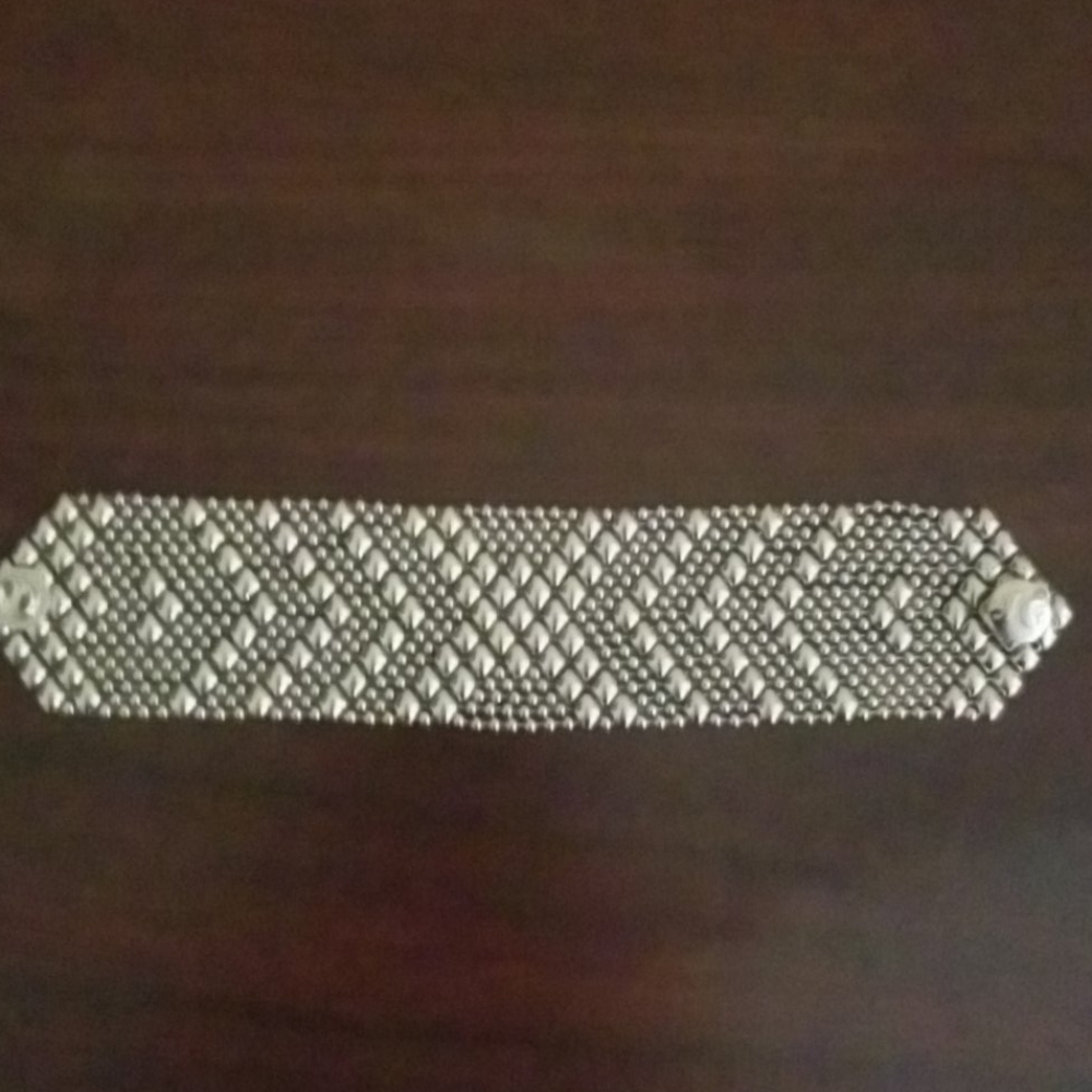Silver colored bracelet